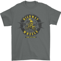 Highway Wheels Motocross Motorcycle Mens T-Shirt Cotton Gildan Charcoal