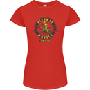 Highway Wheels Motocross Motorcycle Womens Petite Cut T-Shirt Red
