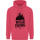 Hiking Wild Thing Camping Rambling Outdoors Childrens Kids Hoodie Heliconia