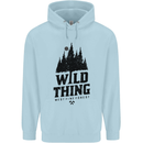Hiking Wild Thing Camping Rambling Outdoors Childrens Kids Hoodie Light Blue