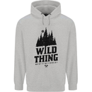 Hiking Wild Thing Camping Rambling Outdoors Childrens Kids Hoodie Sports Grey