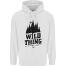 Hiking Wild Thing Camping Rambling Outdoors Childrens Kids Hoodie White