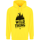 Hiking Wild Thing Camping Rambling Outdoors Childrens Kids Hoodie Yellow
