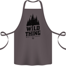 Hiking Wild Thing Camping Rambling Outdoors Cotton Apron 100% Organic Dark Grey
