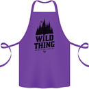 Hiking Wild Thing Camping Rambling Outdoors Cotton Apron 100% Organic Purple