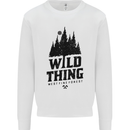 Hiking Wild Thing Camping Rambling Outdoors Kids Sweatshirt Jumper White