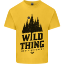 Hiking Wild Thing Camping Rambling Outdoors Kids T-Shirt Childrens Yellow