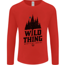 Hiking Wild Thing Camping Rambling Outdoors Mens Long Sleeve T-Shirt Red