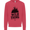 Hiking Wild Thing Camping Rambling Outdoors Mens Sweatshirt Jumper Heliconia