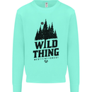 Hiking Wild Thing Camping Rambling Outdoors Mens Sweatshirt Jumper Peppermint