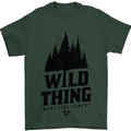 Hiking Wild Thing Camping Rambling Outdoors Mens T-Shirt Cotton Gildan Forest Green
