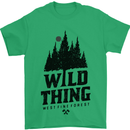Hiking Wild Thing Camping Rambling Outdoors Mens T-Shirt Cotton Gildan Irish Green