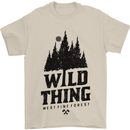 Hiking Wild Thing Camping Rambling Outdoors Mens T-Shirt Cotton Gildan Sand