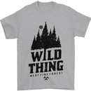 Hiking Wild Thing Camping Rambling Outdoors Mens T-Shirt Cotton Gildan Sports Grey