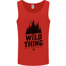 Hiking Wild Thing Camping Rambling Outdoors Mens Vest Tank Top Red