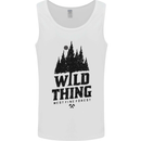Hiking Wild Thing Camping Rambling Outdoors Mens Vest Tank Top White