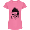 Hiking Wild Thing Camping Rambling Outdoors Womens Petite Cut T-Shirt Azalea