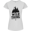 Hiking Wild Thing Camping Rambling Outdoors Womens Petite Cut T-Shirt White