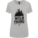 Hiking Wild Thing Camping Rambling Outdoors Womens Wider Cut T-Shirt Sports Grey