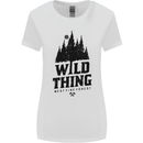 Hiking Wild Thing Camping Rambling Outdoors Womens Wider Cut T-Shirt White
