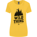 Hiking Wild Thing Camping Rambling Outdoors Womens Wider Cut T-Shirt Yellow