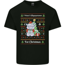 Hippo Christmas Funny Hippopotamus Kids T-Shirt Childrens Black