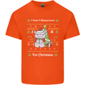 Hippo Christmas Funny Hippopotamus Kids T-Shirt Childrens Orange