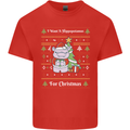 Hippo Christmas Funny Hippopotamus Kids T-Shirt Childrens Red