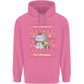 Hippo Christmas Funny Hippopotamus Mens 80% Cotton Hoodie Azelea