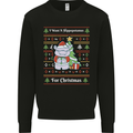 Hippo Christmas Funny Hippopotamus Mens Sweatshirt Jumper Black