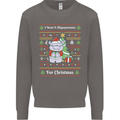 Hippo Christmas Funny Hippopotamus Mens Sweatshirt Jumper Charcoal