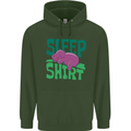 Hippo Sleep Shirt Sleeping Pajamas Childrens Kids Hoodie Forest Green
