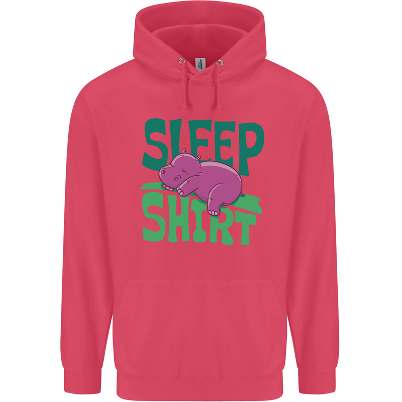 Hippo Sleep Shirt Sleeping Pajamas Childrens Kids Hoodie Heliconia