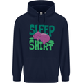 Hippo Sleep Shirt Sleeping Pajamas Childrens Kids Hoodie Navy Blue