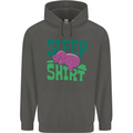 Hippo Sleep Shirt Sleeping Pajamas Childrens Kids Hoodie Storm Grey