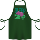 Hippo Sleep Shirt Sleeping Pajamas Cotton Apron 100% Organic Forest Green