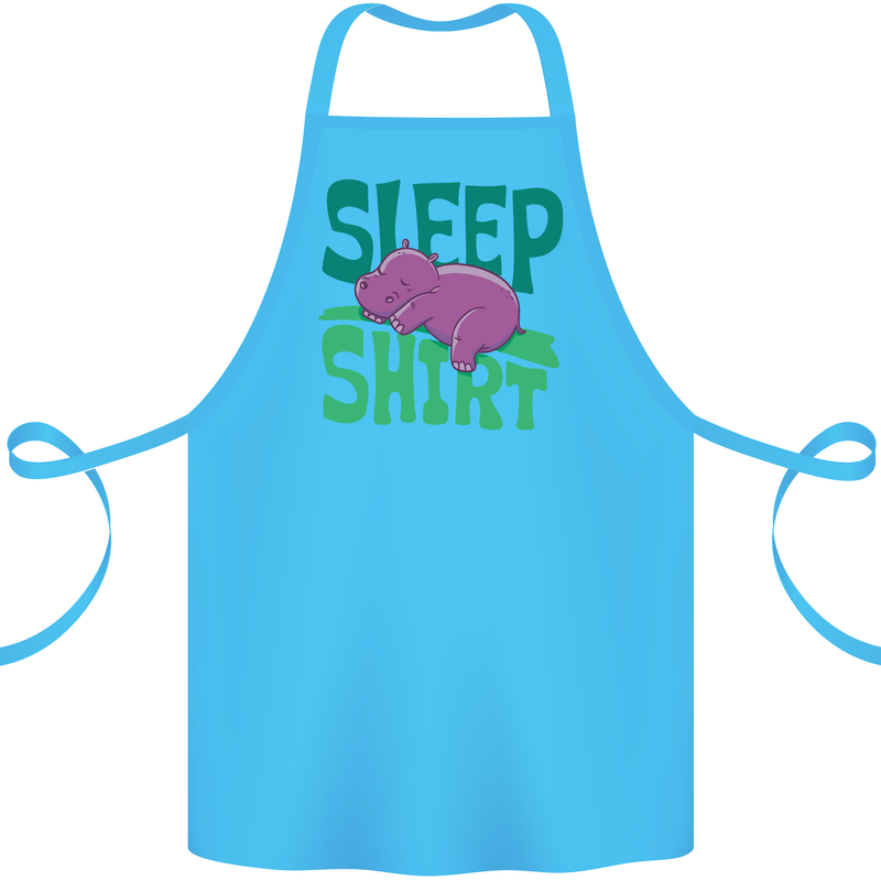 Hippo Sleep Shirt Sleeping Pajamas Cotton Apron 100% Organic Turquoise