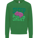 Hippo Sleep Shirt Sleeping Pajamas Kids Sweatshirt Jumper Irish Green