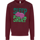 Hippo Sleep Shirt Sleeping Pajamas Kids Sweatshirt Jumper Maroon
