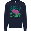Hippo Sleep Shirt Sleeping Pajamas Kids Sweatshirt Jumper Navy Blue