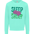 Hippo Sleep Shirt Sleeping Pajamas Kids Sweatshirt Jumper Peppermint