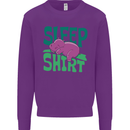 Hippo Sleep Shirt Sleeping Pajamas Kids Sweatshirt Jumper Purple