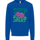 Hippo Sleep Shirt Sleeping Pajamas Kids Sweatshirt Jumper Royal Blue