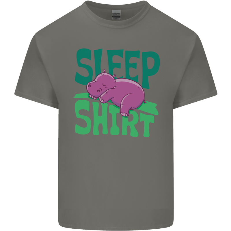 Hippo Sleep Shirt Sleeping Pajamas Kids T-Shirt Childrens Charcoal