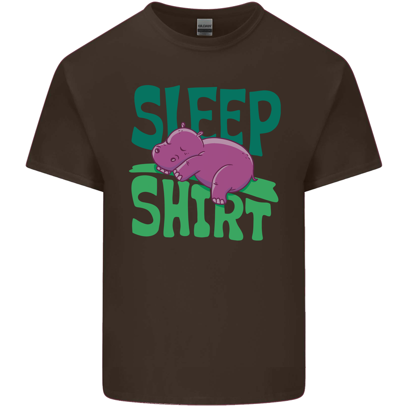 Hippo Sleep Shirt Sleeping Pajamas Kids T-Shirt Childrens Chocolate