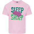 Hippo Sleep Shirt Sleeping Pajamas Kids T-Shirt Childrens Light Pink