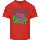 Hippo Sleep Shirt Sleeping Pajamas Kids T-Shirt Childrens Red