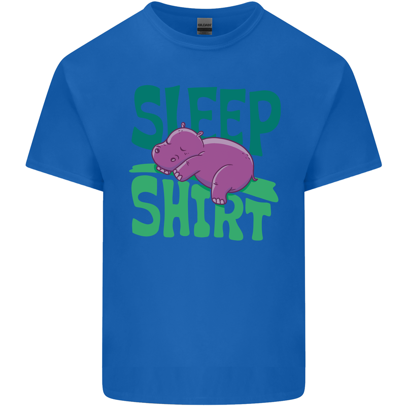 Hippo Sleep Shirt Sleeping Pajamas Kids T-Shirt Childrens Royal Blue
