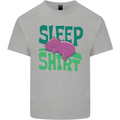 Hippo Sleep Shirt Sleeping Pajamas Kids T-Shirt Childrens Sports Grey