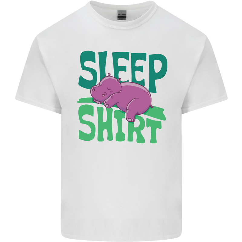 Hippo Sleep Shirt Sleeping Pajamas Kids T-Shirt Childrens White